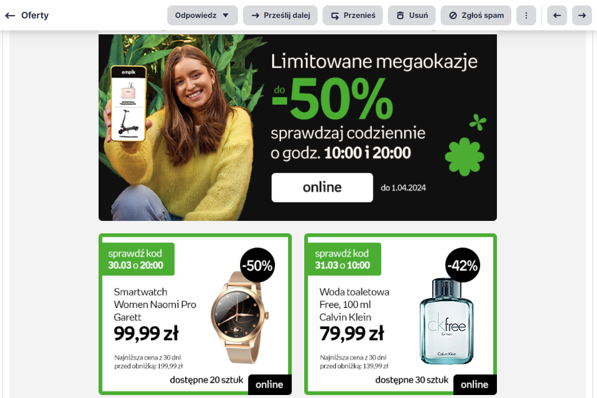 Kampania sprzedażowa Empik