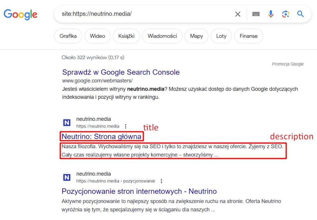 Meta tagi w wyszukiwarce Google