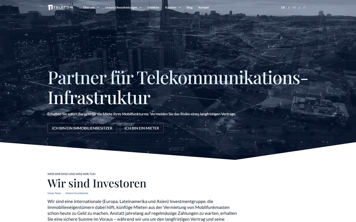 Strona internetowa Telecom IP